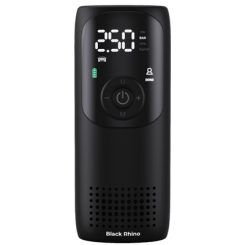 Black Rhino Draagbare Luchtcompressor, Allround Compressor, Elektrische Fietspomp Verschillende Opzetstukken, Autobanden pomp, Powerbankfunctie, Luchtstroom 22 Liter Per Minuut
